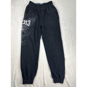 FAT313 Fatcap mens sweatpants size Small The High Quality Black Pockets
